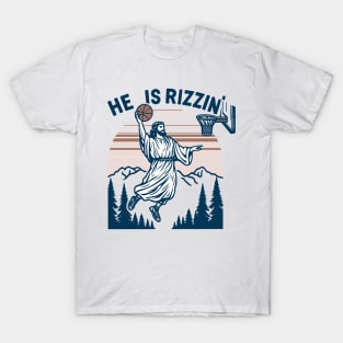 Jesus He Is Rizzin' Funny Religious T-Shirt